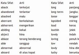 10 Kosakata Sifat Bahasa Inggris Dan Artinya